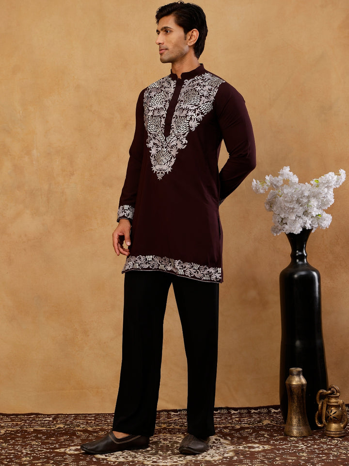 Japanese Fabric Embroidered Kurta With Korean Pants