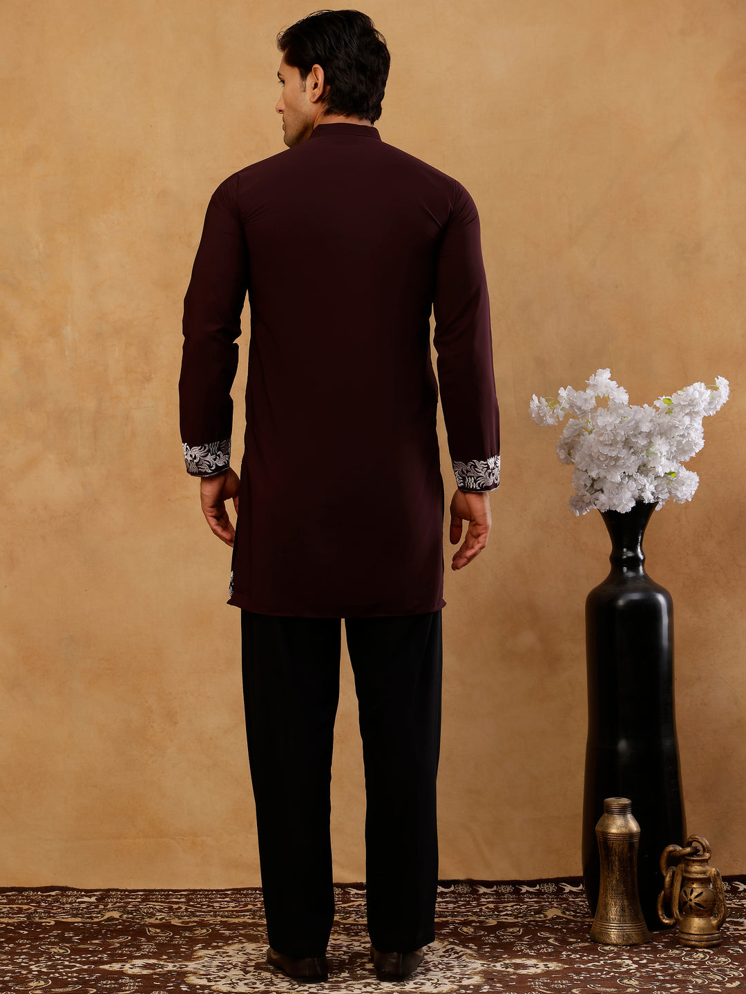 Japanese Fabric Embroidered Kurta With Korean Pants