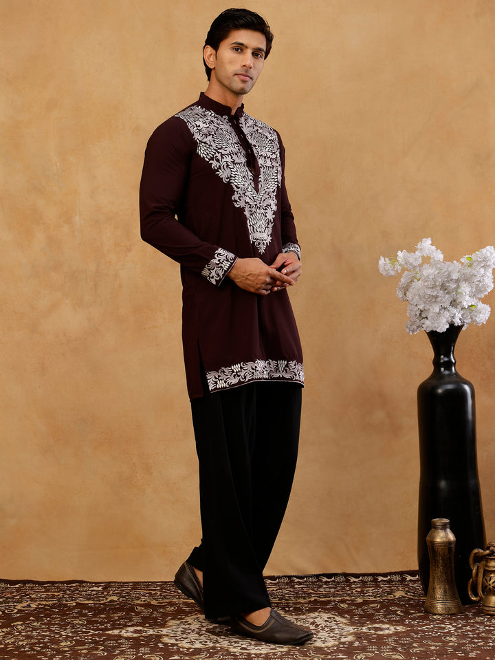 Japanese Fabric Embroidered Kurta With Korean Pants