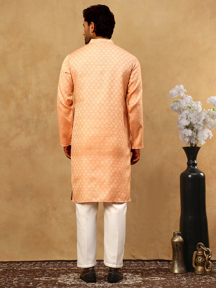 Woven Design Cotton Jacquard Kurta Set