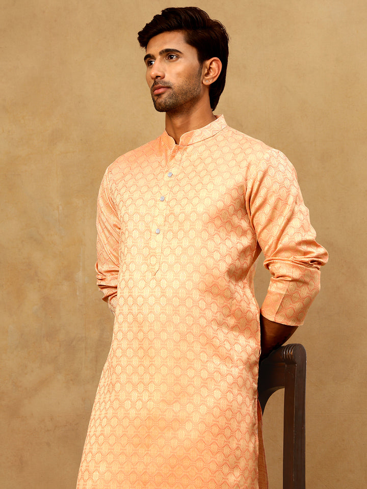 Woven Design Cotton Jacquard Kurta Set