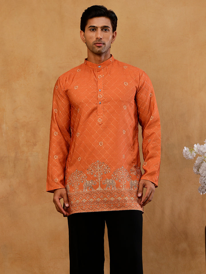 Premium Printed &amp; Thread Work Kurta