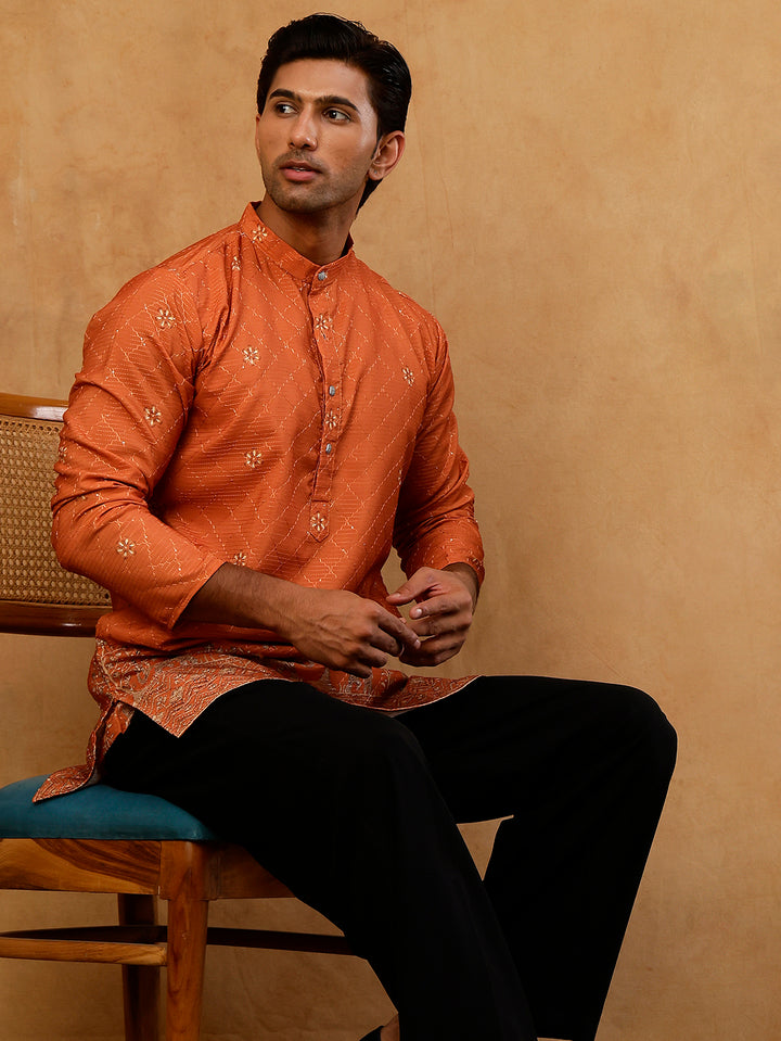 Premium Printed &amp; Thread Work Kurta