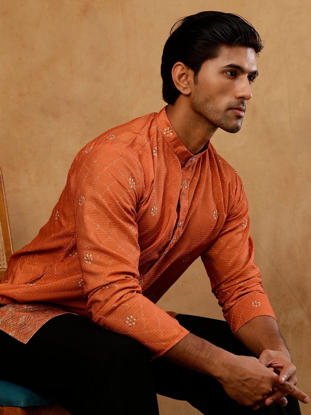 Premium Printed &amp; Thread Work Kurta