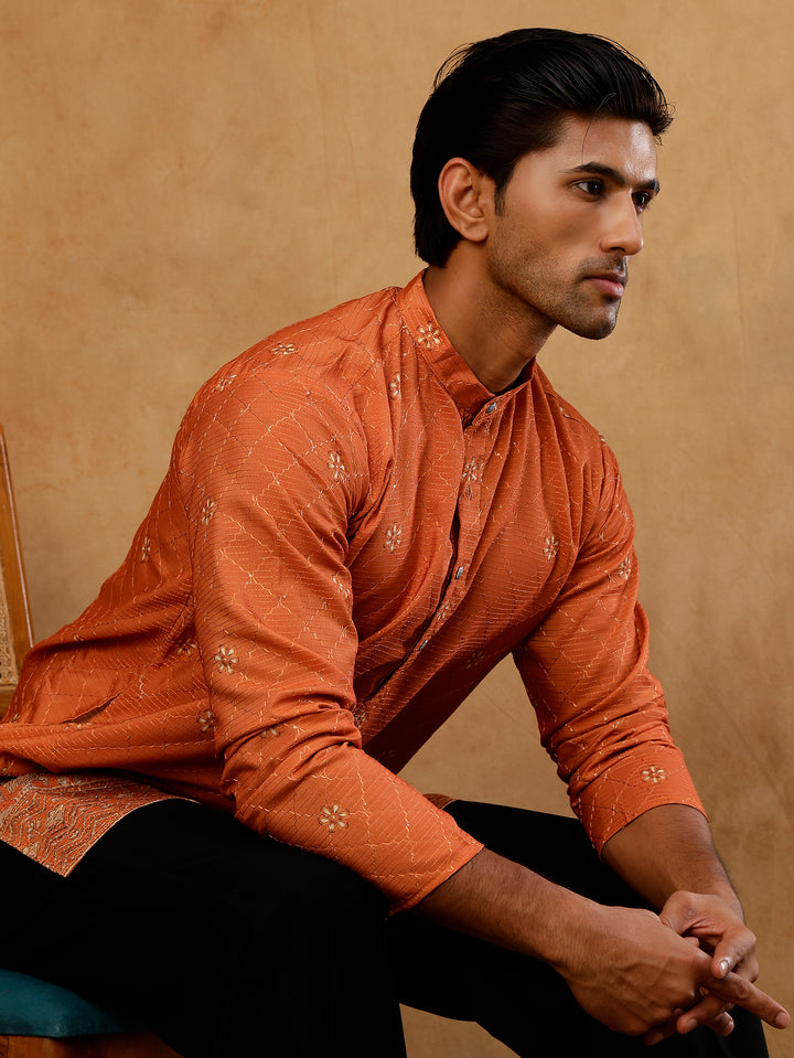 Premium Printed &amp; Thread Work Kurta