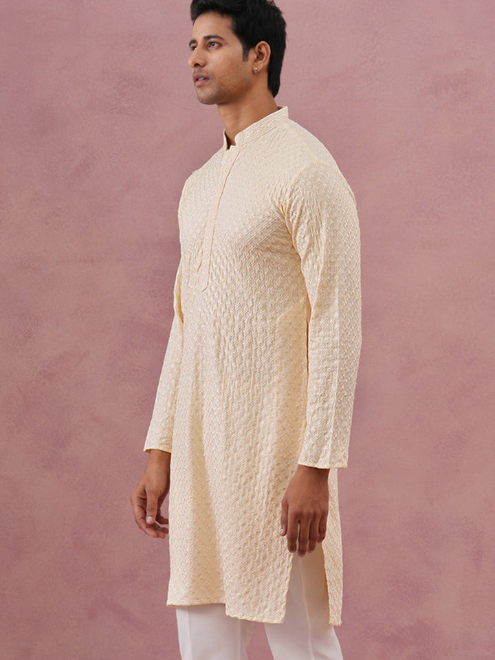 Viscose Rayon Traditional Embroidered Kurta