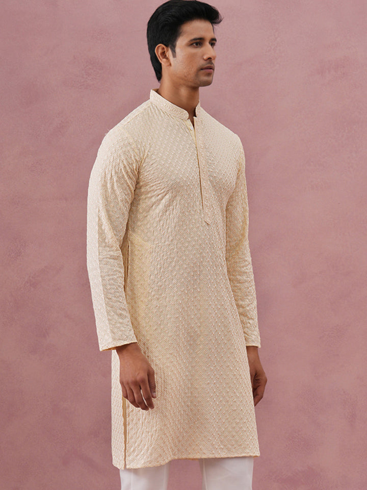 Viscose Rayon Traditional Embroidered Kurta