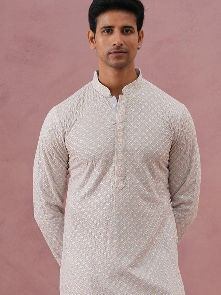 Viscose Rayon Traditional Embroidered Kurta