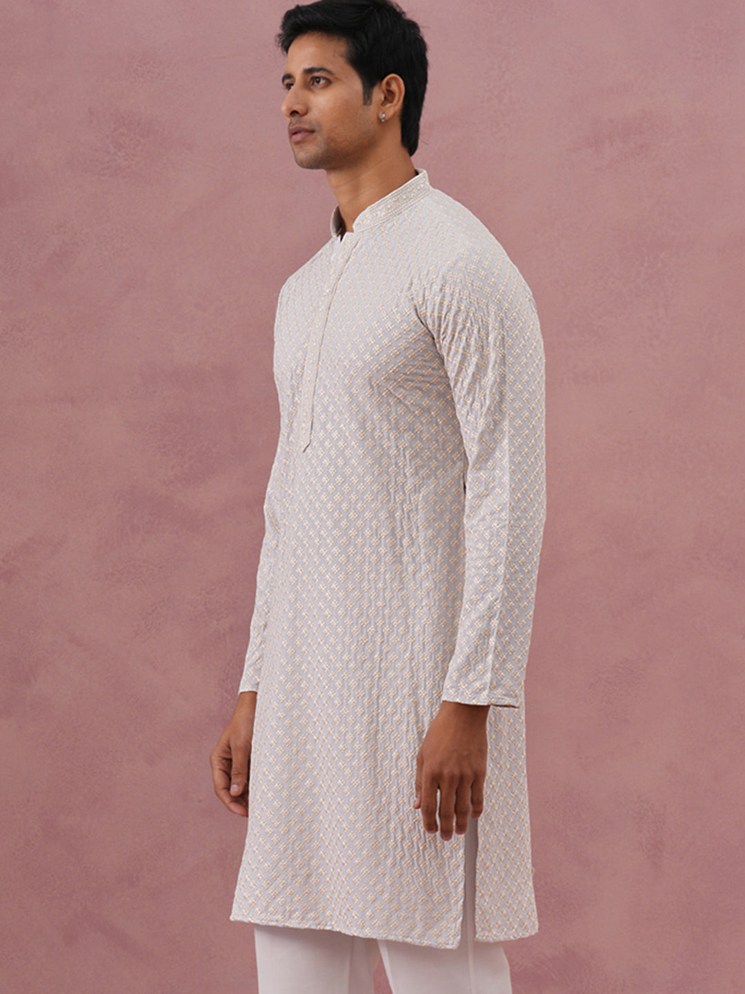 Viscose Rayon Traditional Embroidered Kurta