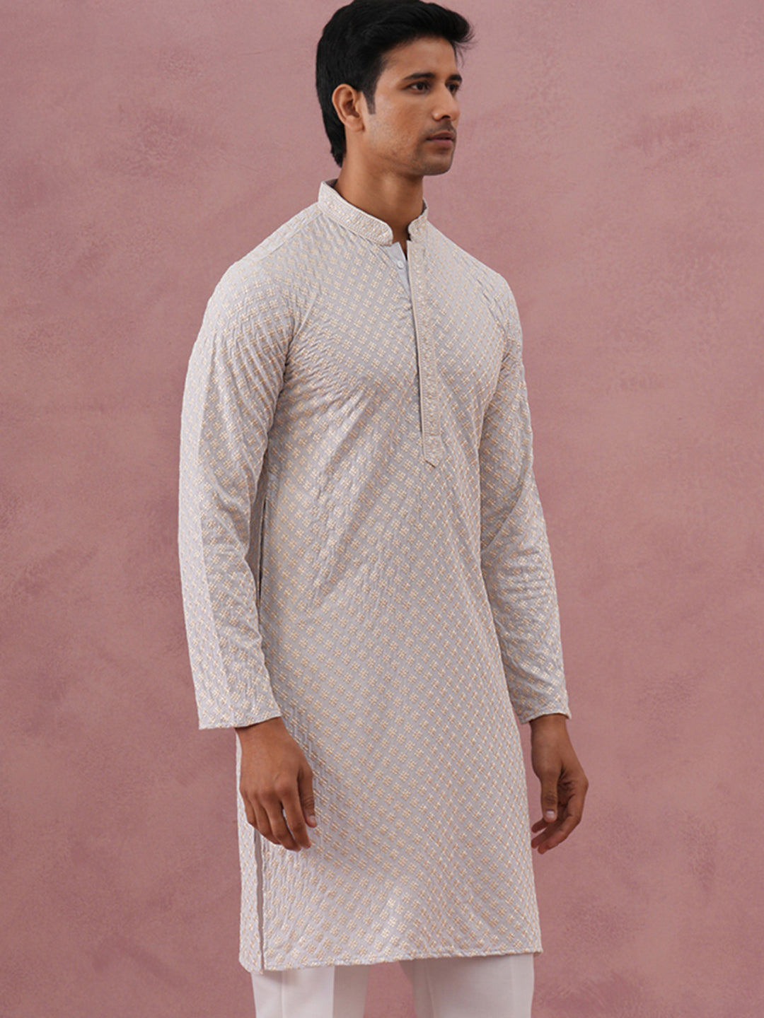 Viscose Rayon Traditional Embroidered Kurta