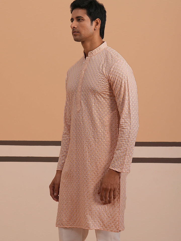 Viscose Rayon Traditional Embroidered Kurta