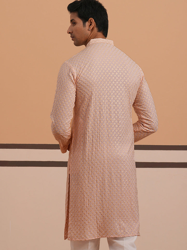 Viscose Rayon Traditional Embroidered Kurta