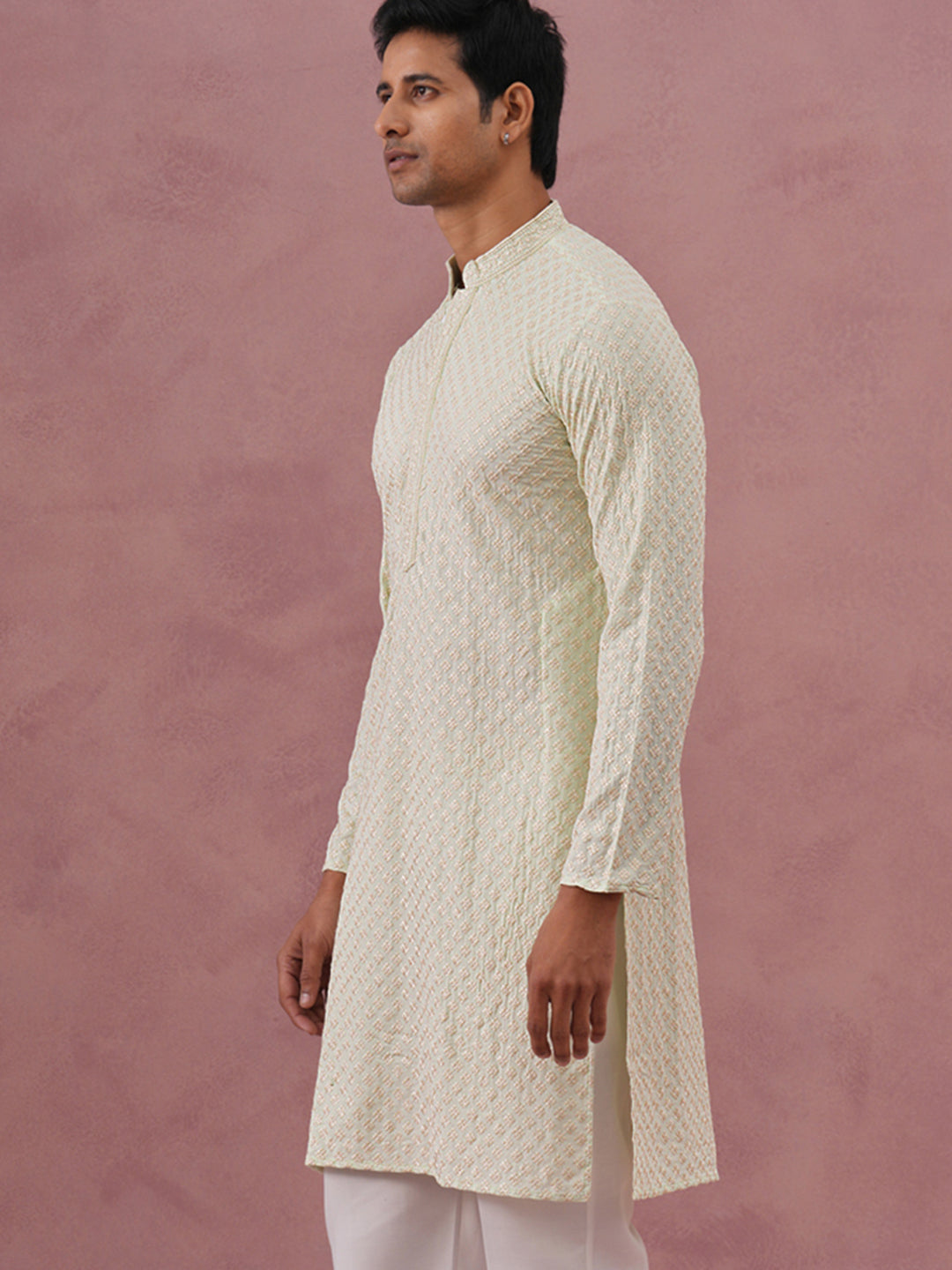 Viscose Rayon Traditional Embroidered Kurta