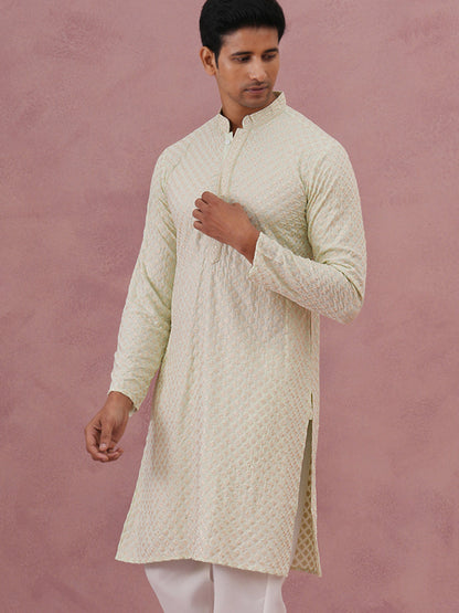 Viscose Rayon Traditional Embroidered Kurta