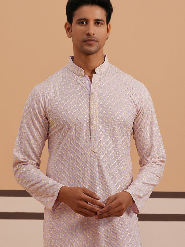 Viscose Rayon Traditional Embroidered Kurta