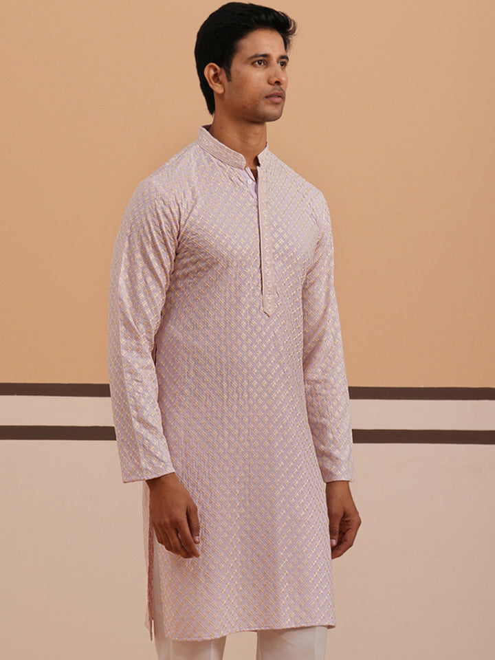 Viscose Rayon Traditional Embroidered Kurta