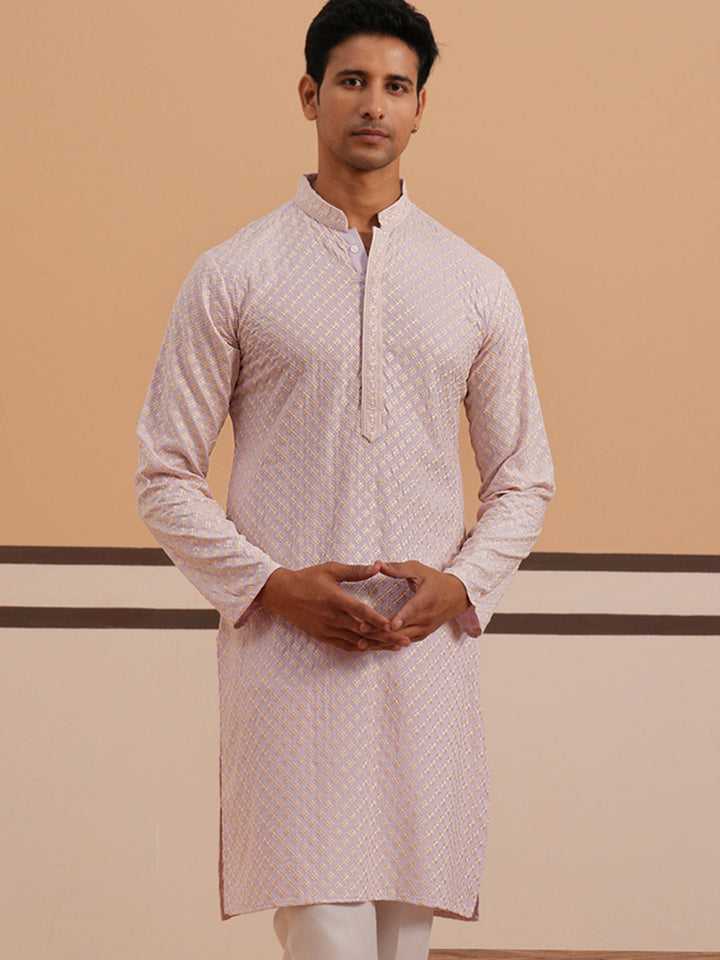Viscose Rayon Traditional Embroidered Kurta