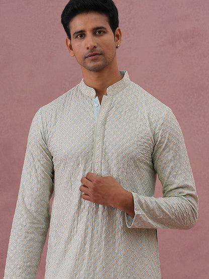 Viscose Rayon Traditional Embroidered Kurta