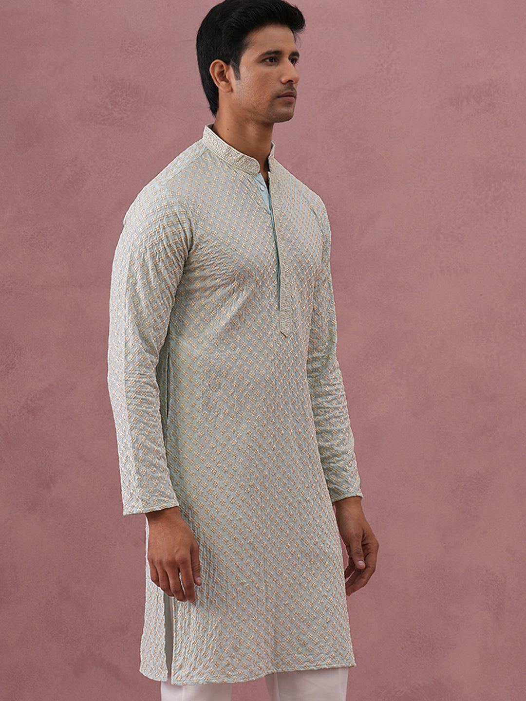 Viscose Rayon Traditional Embroidered Kurta
