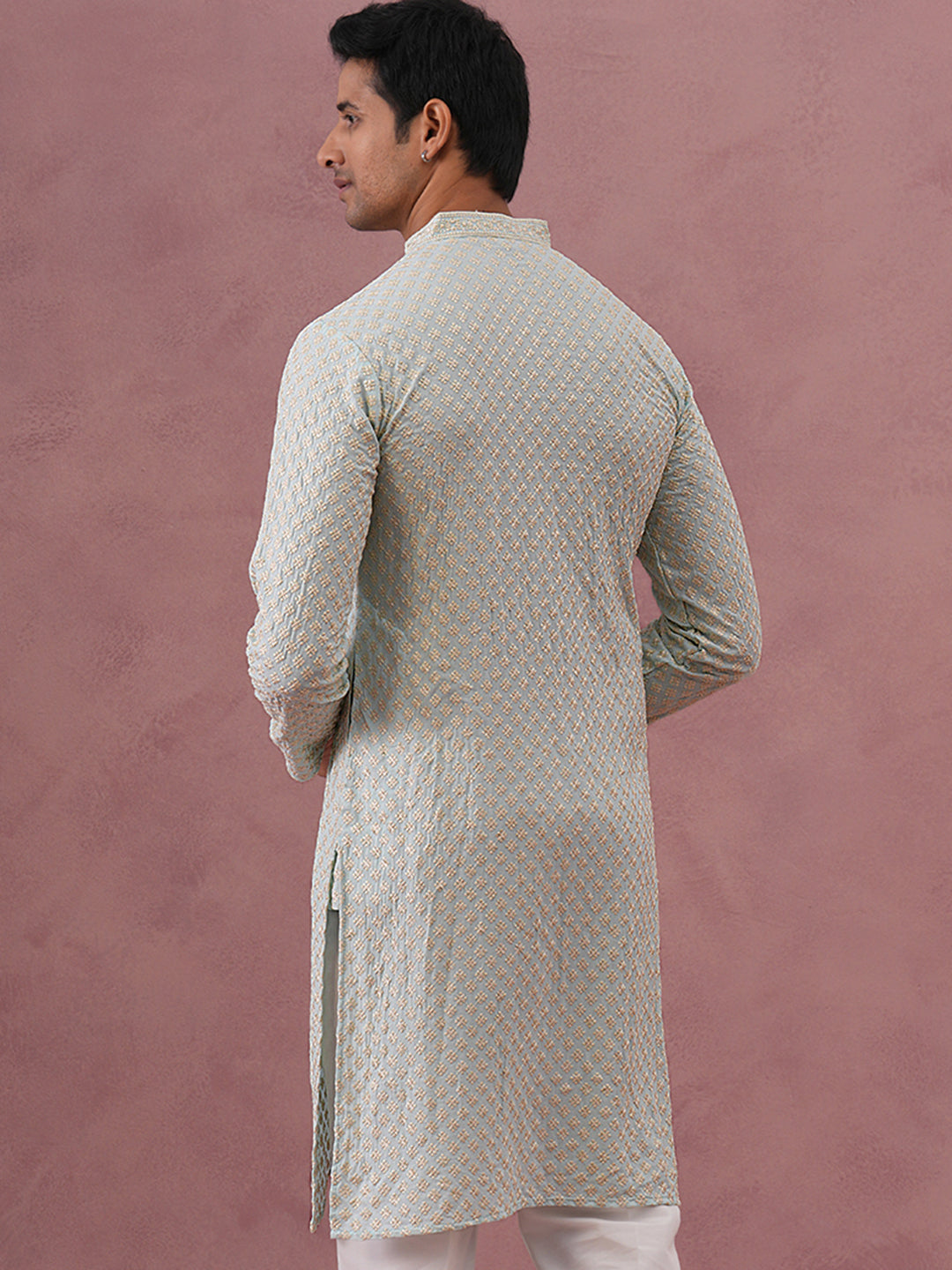 Viscose Rayon Traditional Embroidered Kurta
