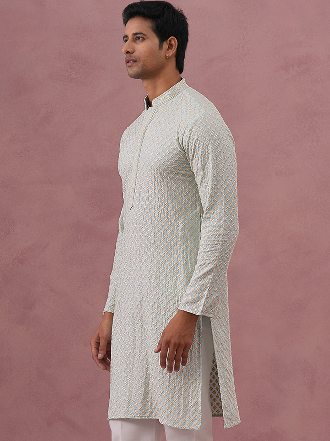Viscose Rayon Traditional Embroidered Kurta