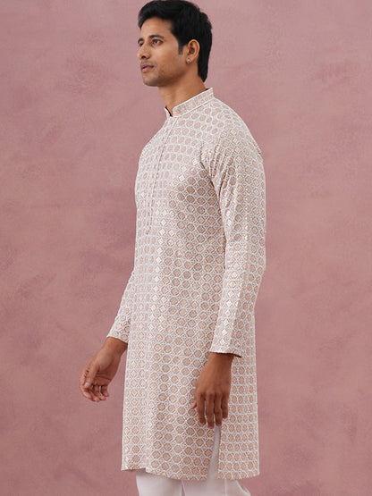 Men’S Rayon Sequin Embroidered Kurta