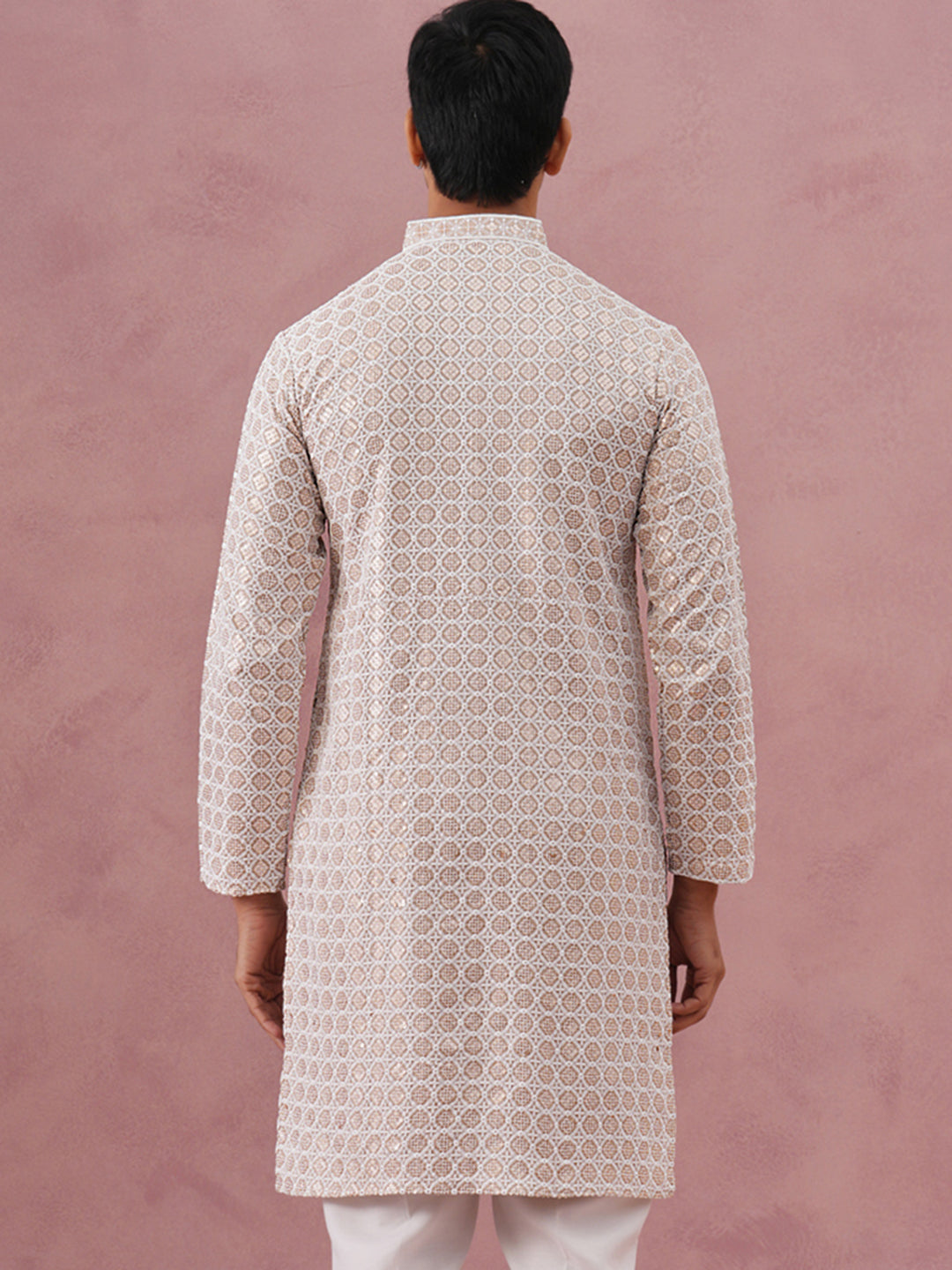 Men’S Rayon Sequin Embroidered Kurta