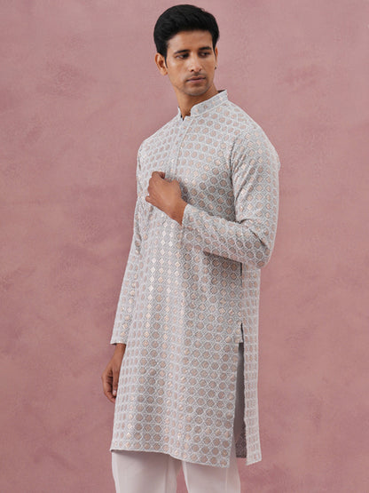 Men’S Rayon Sequin Embroidered Kurta