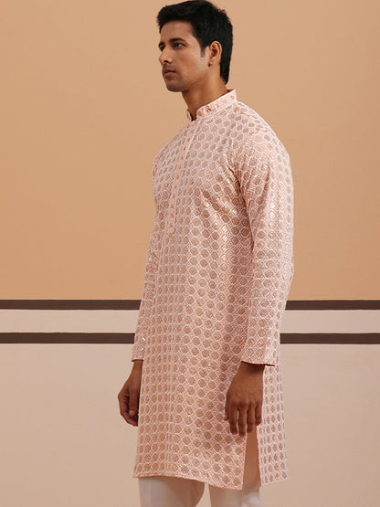 Men’S Rayon Sequin Embroidered Kurta