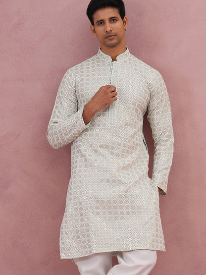 Men’S Rayon Sequin Embroidered Kurta
