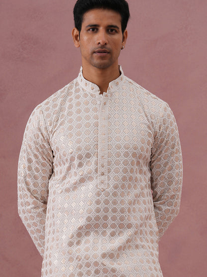 Men’S Rayon Sequin Embroidered Kurta