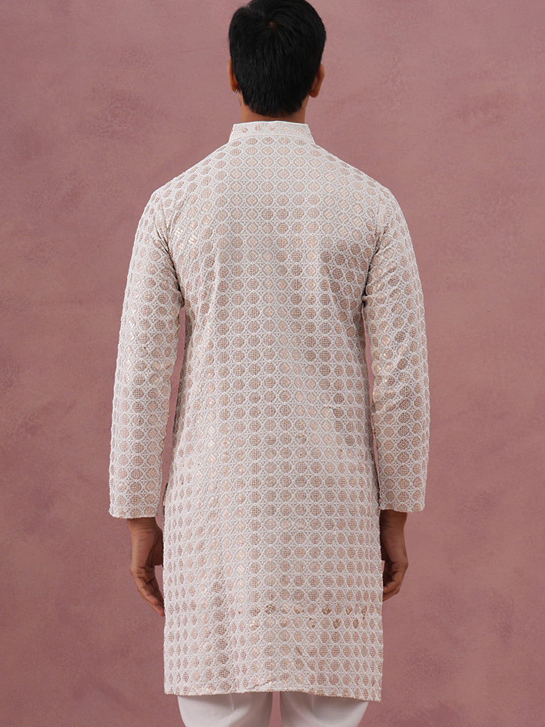 Men’S Rayon Sequin Embroidered Kurta