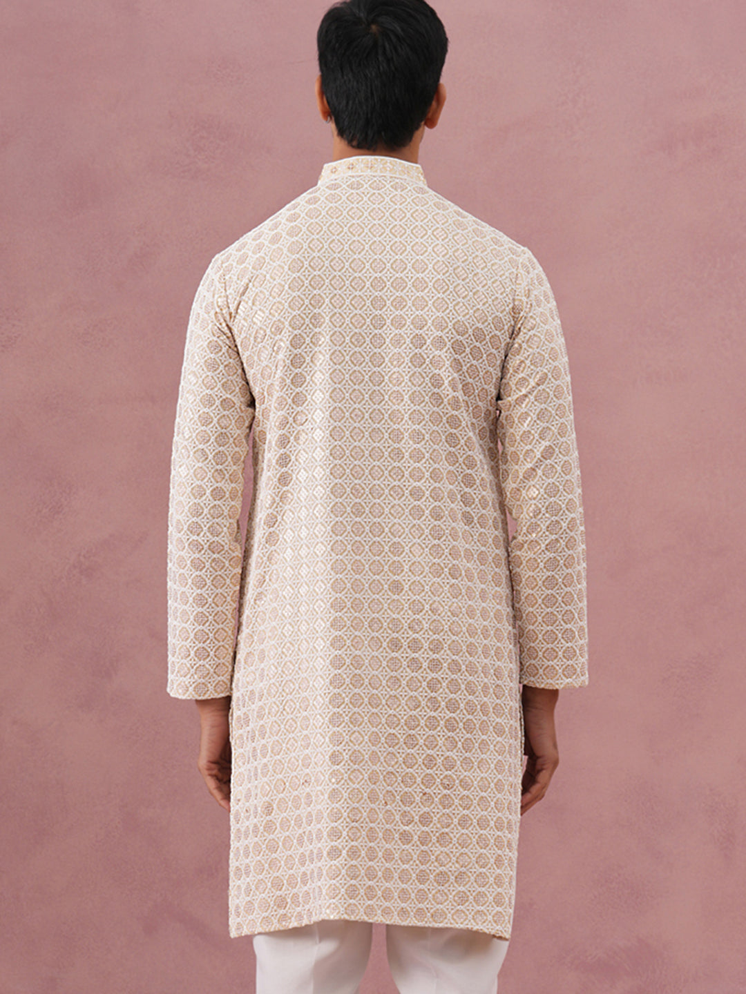 Men’S Rayon Sequin Embroidered Kurta