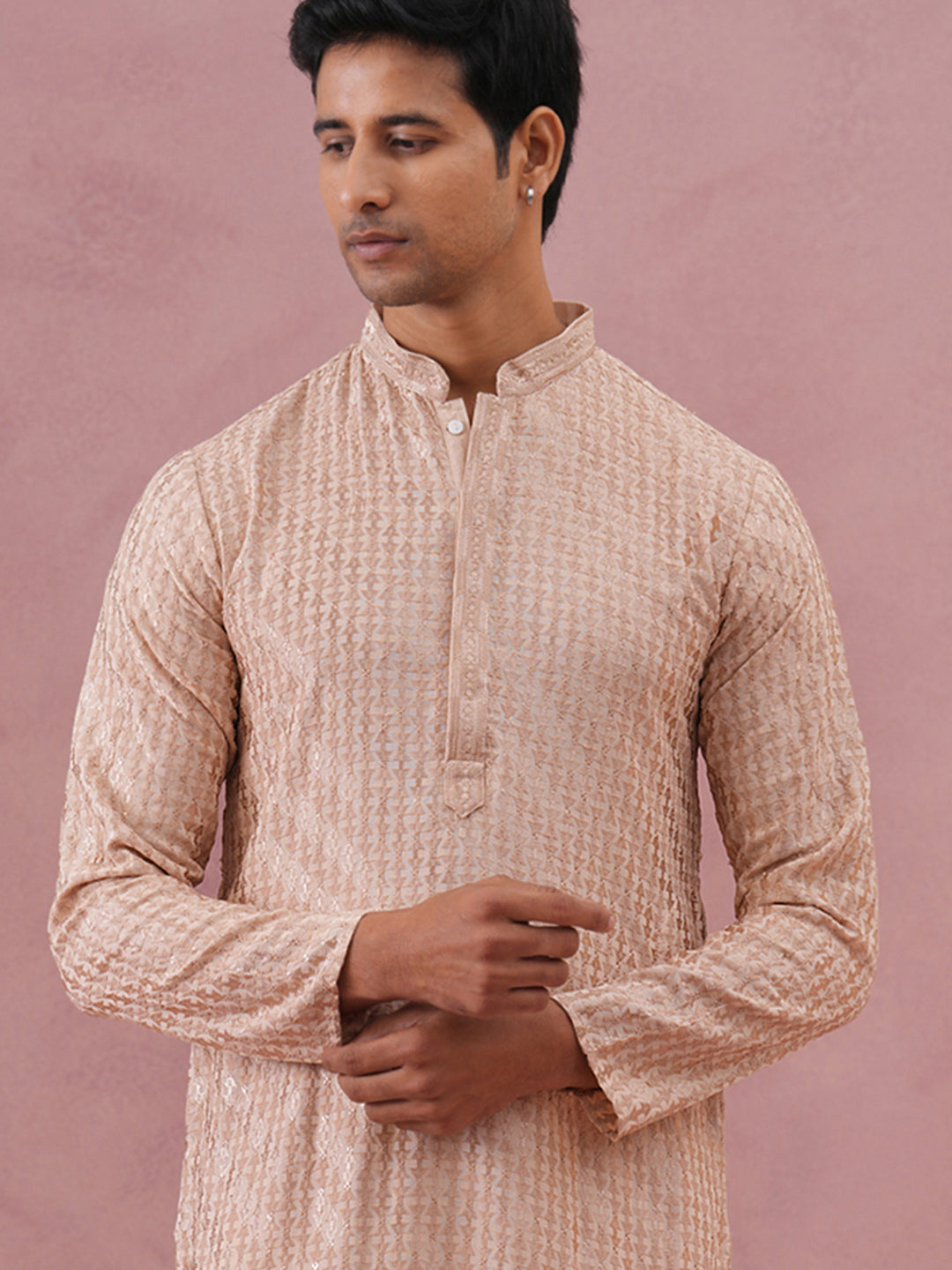 Rayon Embroidered Kurta For Men