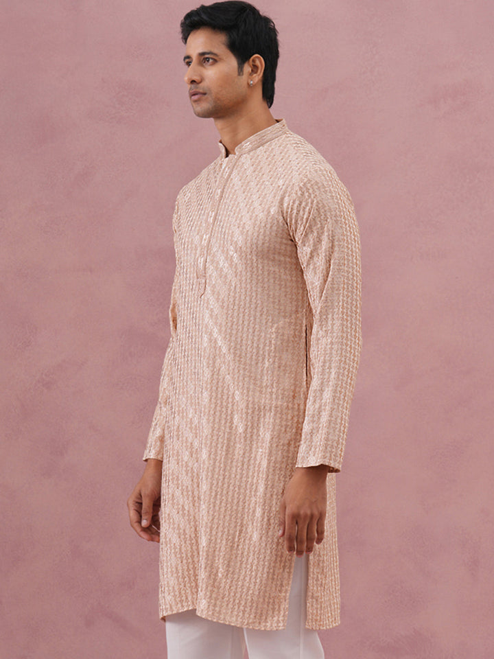 Rayon Embroidered Kurta For Men