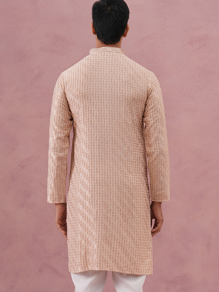 Rayon Embroidered Kurta For Men
