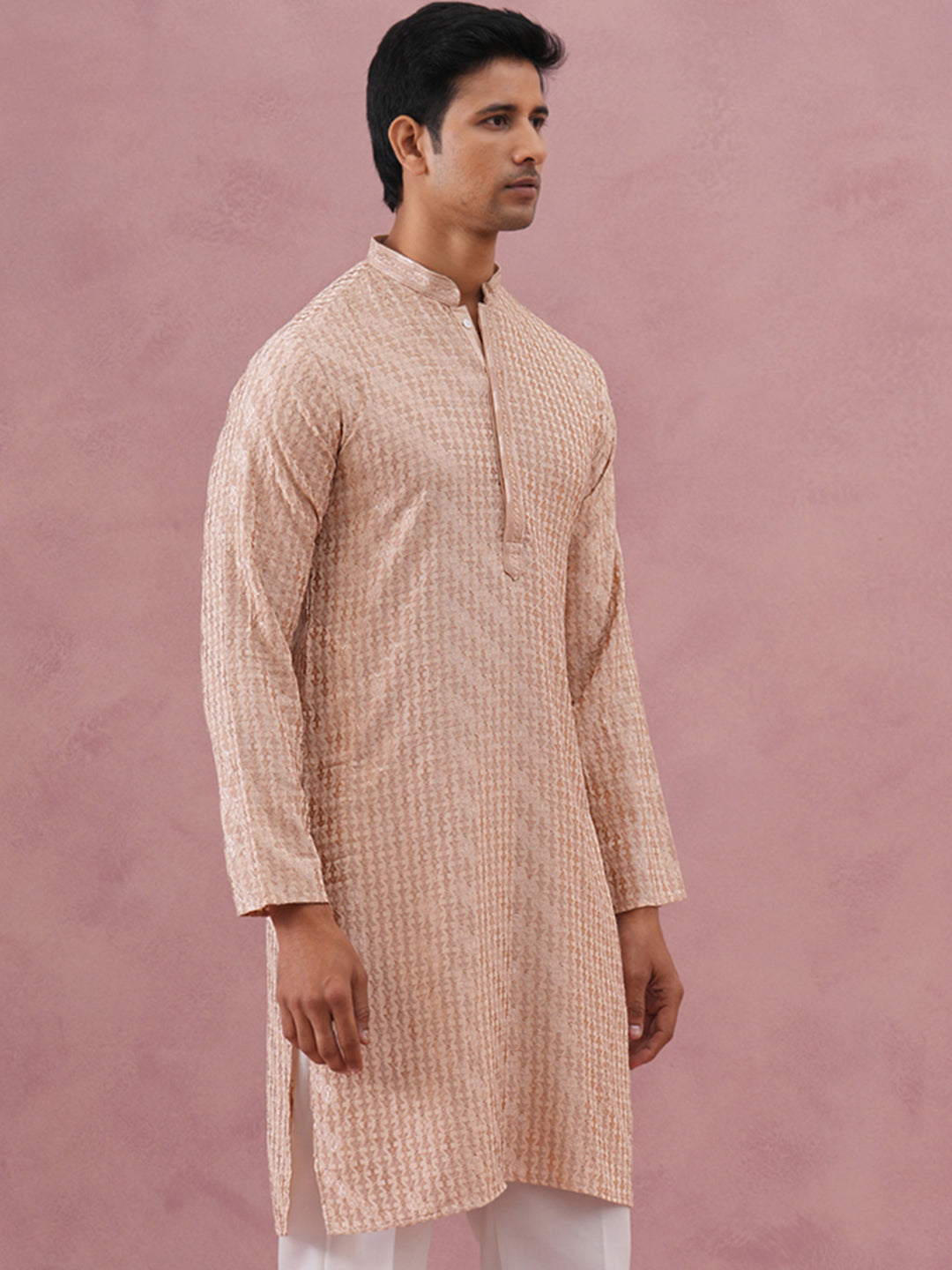 Rayon Embroidered Kurta For Men