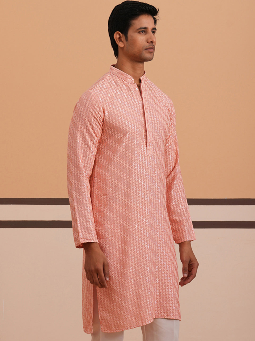 Rayon Embroidered Kurta For Men