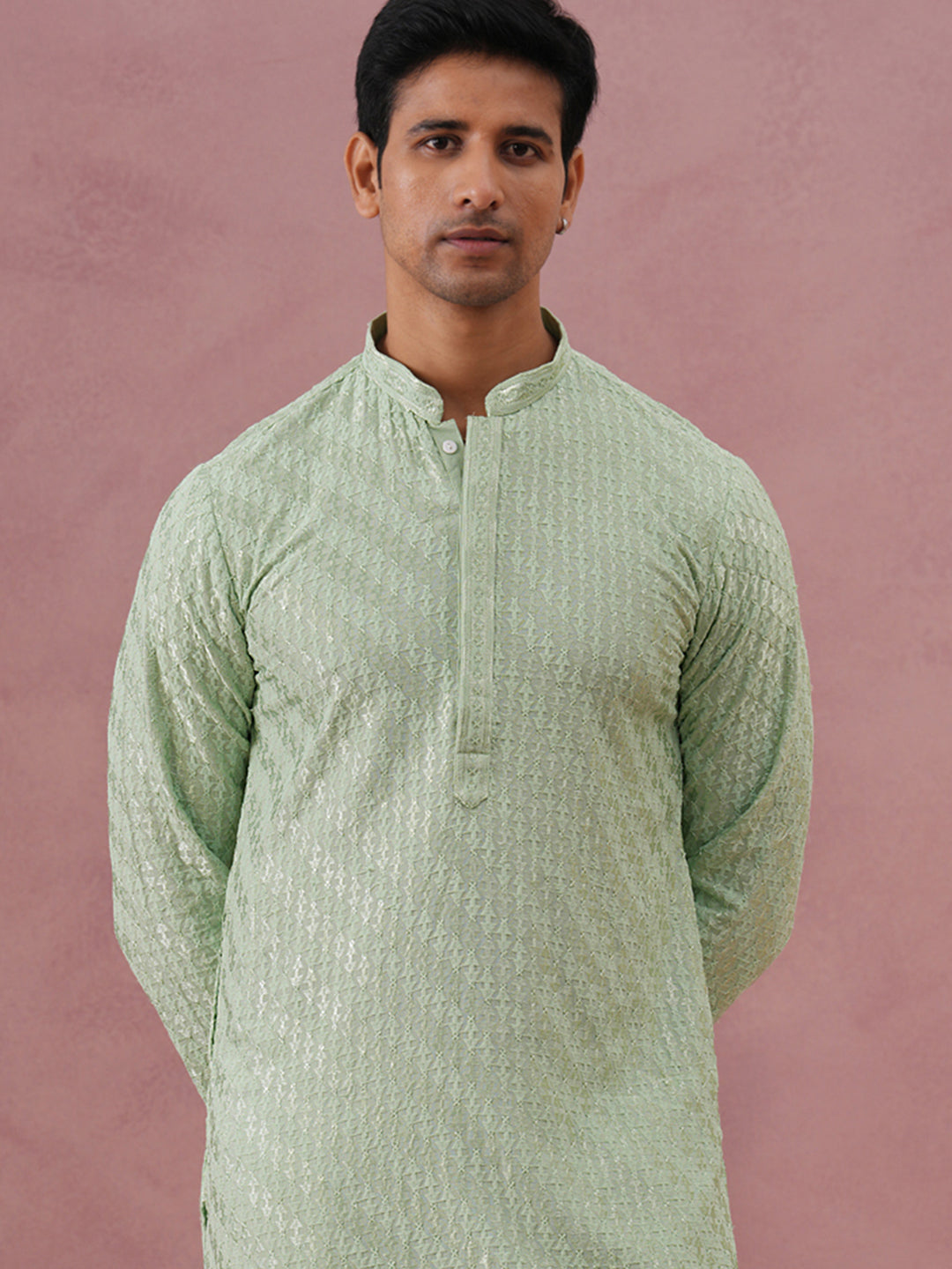 Rayon Embroidered Kurta For Men