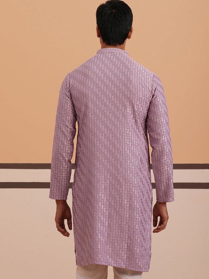 Rayon Embroidered Kurta For Men