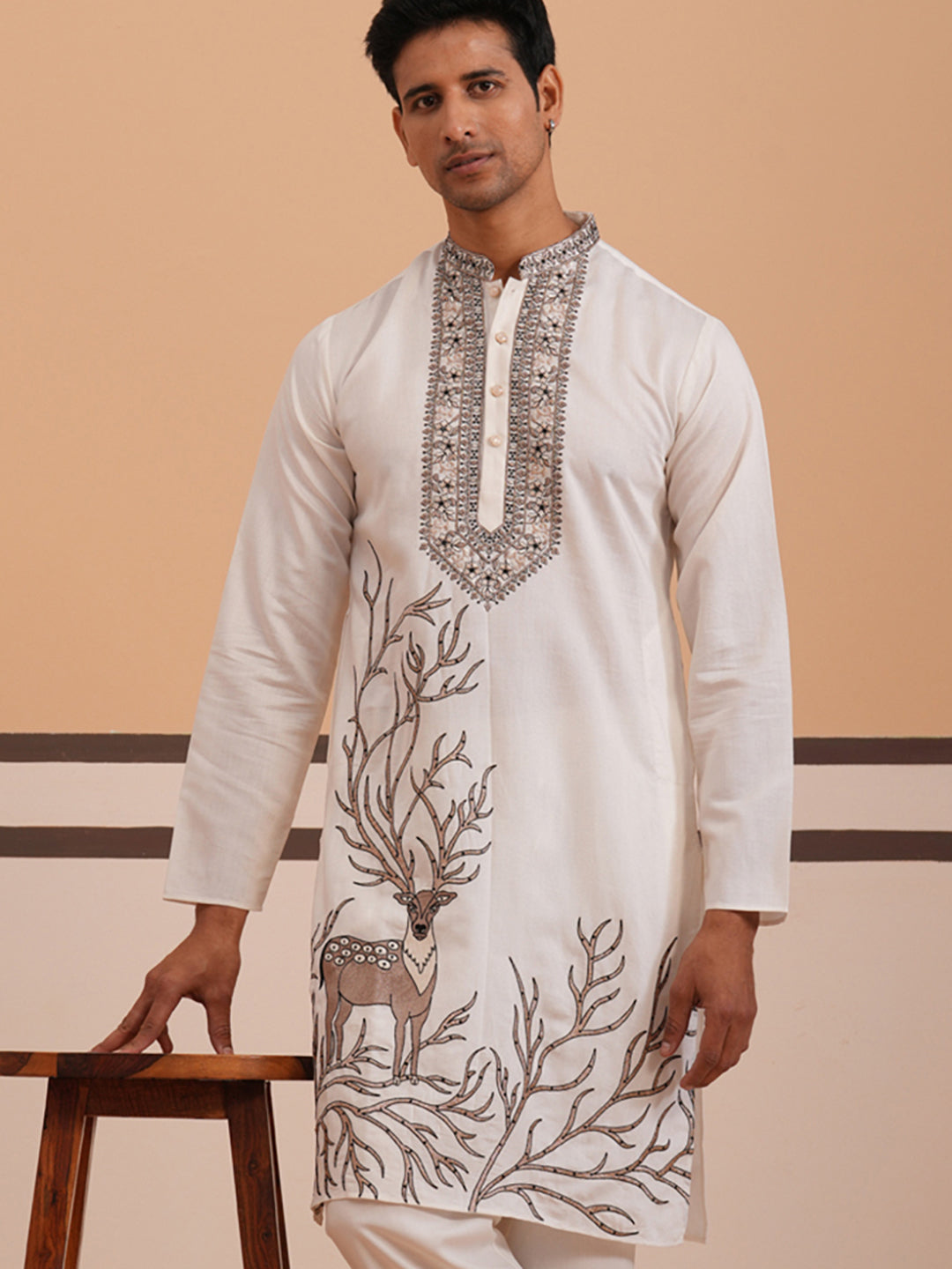 Men Ethnic Embroidered Kurta