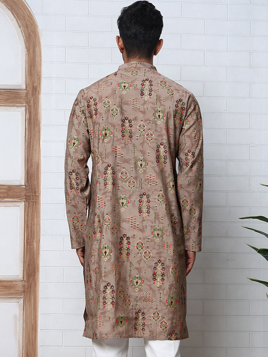 Traditional Foil Printed Kurta For Men