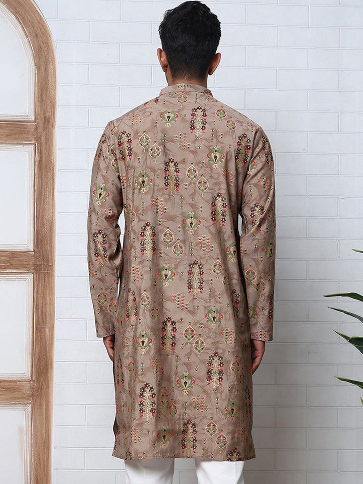 Traditional Foil Printed Kurta For Men