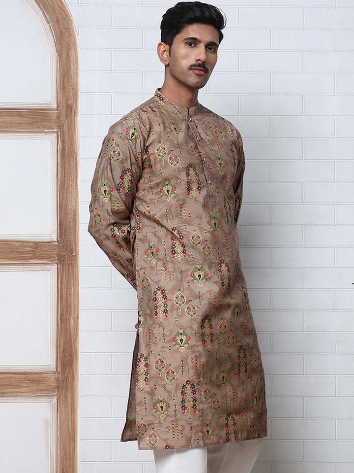 Traditional Foil Printed Kurta For Men