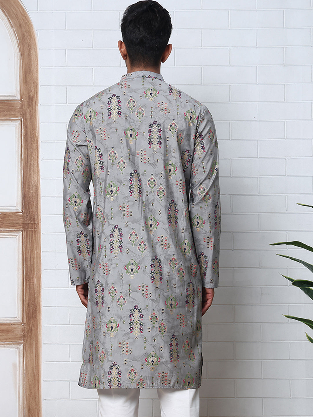 Traditional Foil Printed Kurta For Men