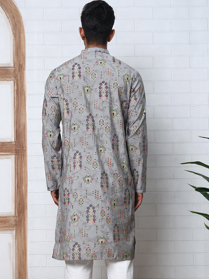 Traditional Foil Printed Kurta For Men