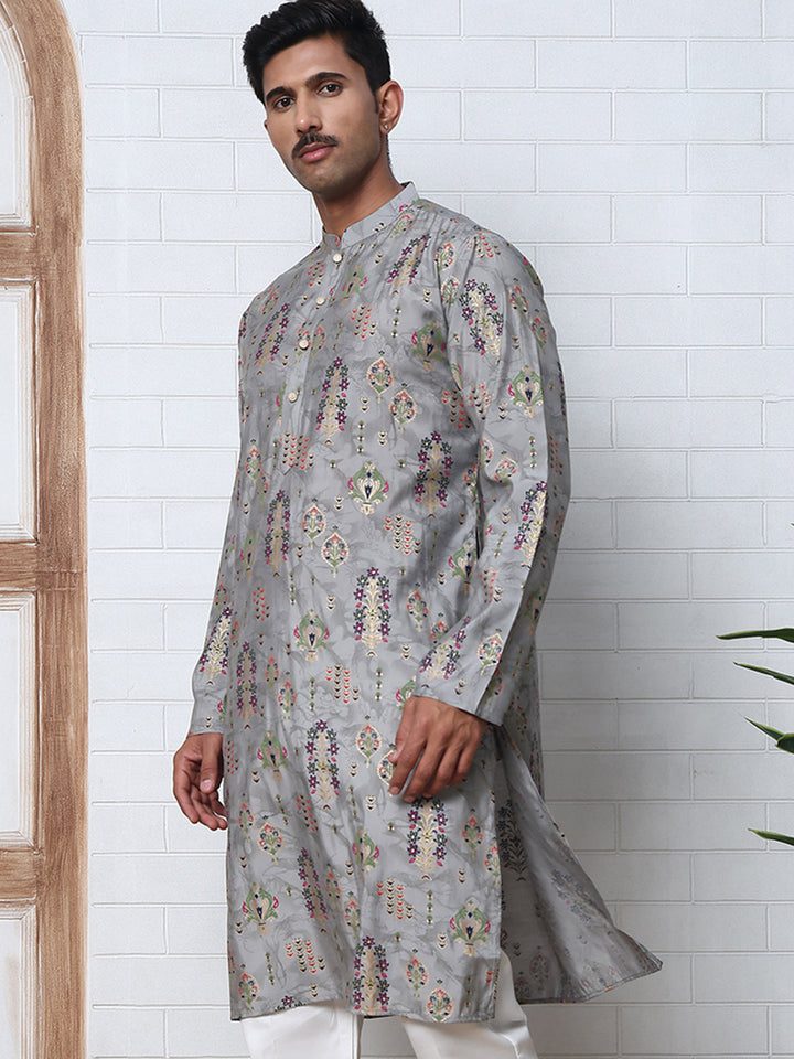 Traditional Foil Printed Kurta For Men