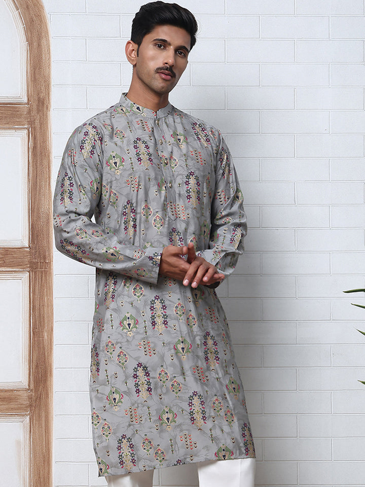 Traditional Foil Printed Kurta For Men