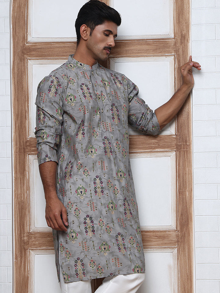 Traditional Foil Printed Kurta For Men