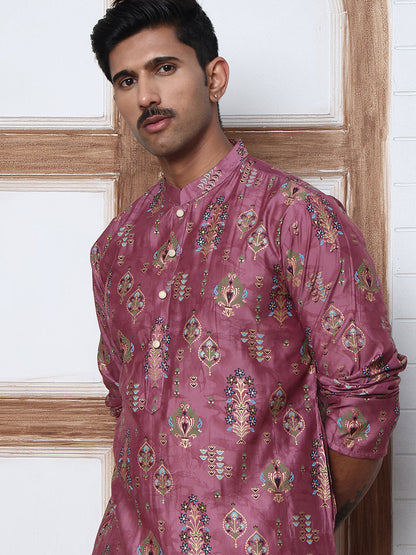Traditional Foil Printed Kurta For Men